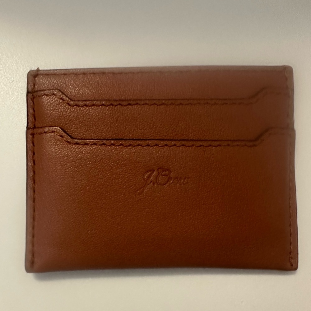 J. Crew Chestnut Leather Card Case